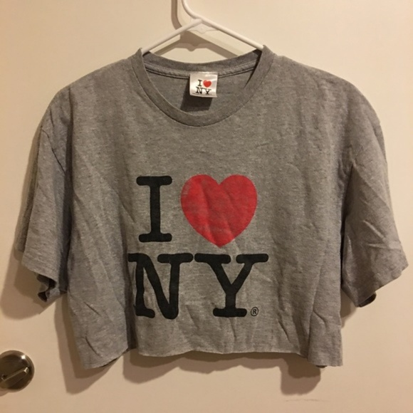 Tops - I Love New York Handmade Upcycled Crop Top L